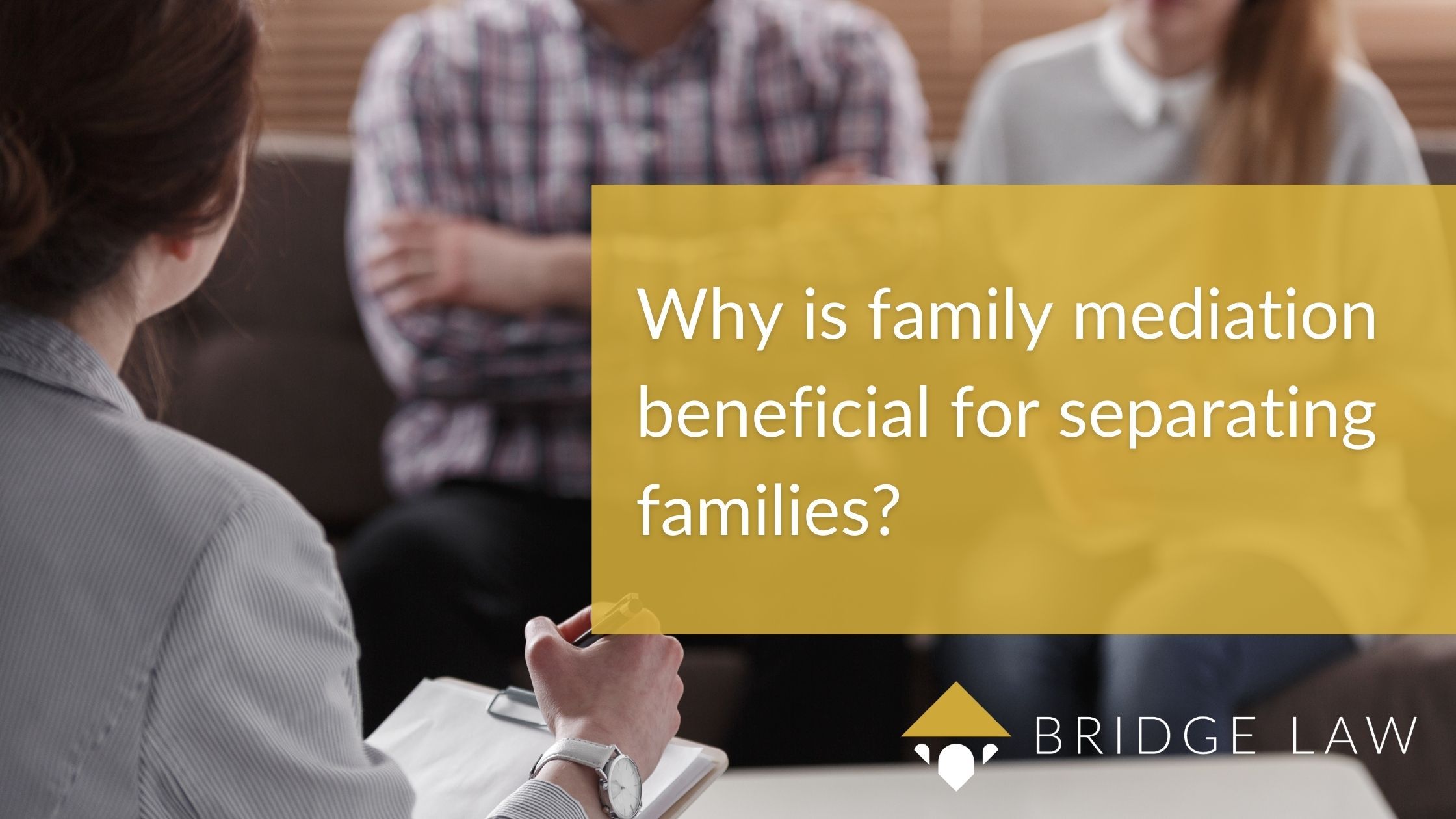 why is family mediation beneficial for separating families blog header image of people at mediation